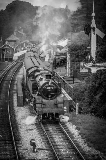Steam Train at Goathland Station, North Yorkshire