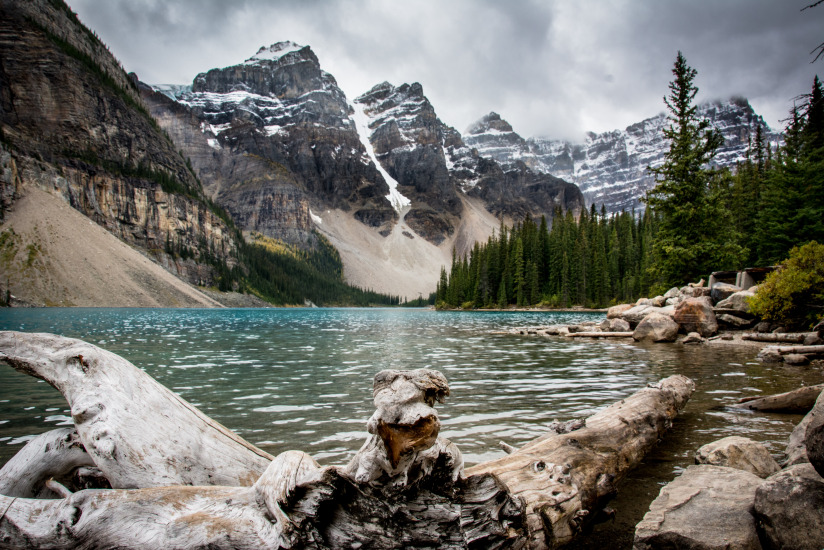 Cloudy Day at Moraine Lake - Banff National Park
